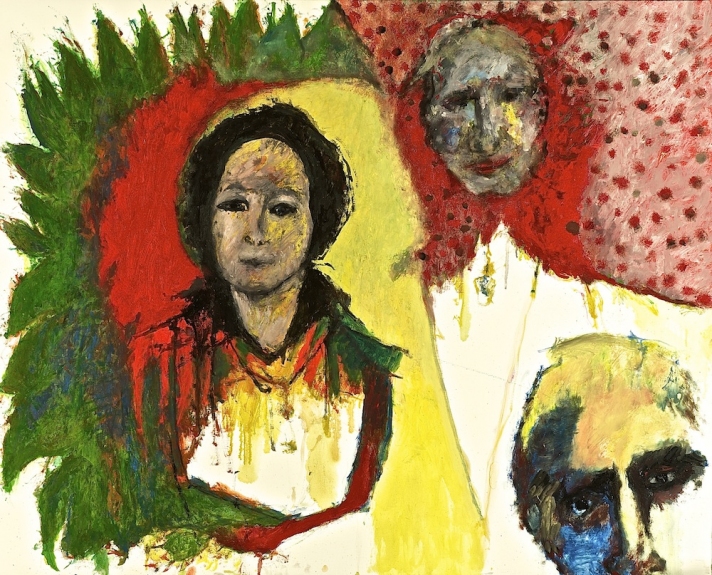 Bernard DUFOUR Laure et moi, 2015, huile sur toile, 81x100 cm